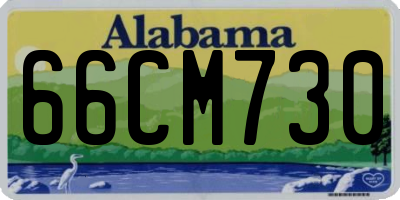 AL license plate 66CM730