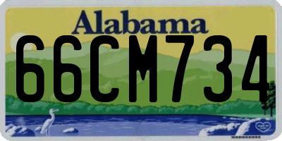 AL license plate 66CM734
