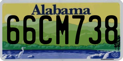 AL license plate 66CM738