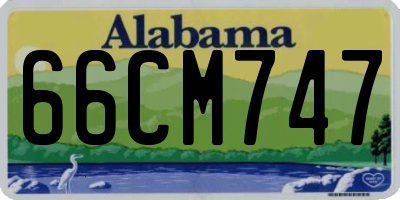 AL license plate 66CM747