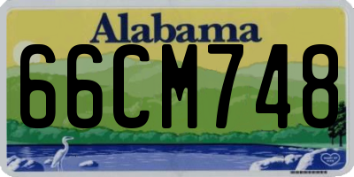 AL license plate 66CM748