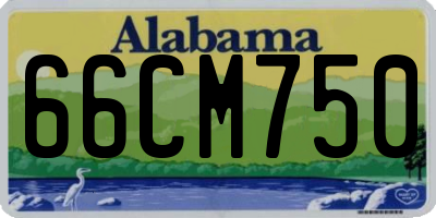 AL license plate 66CM750