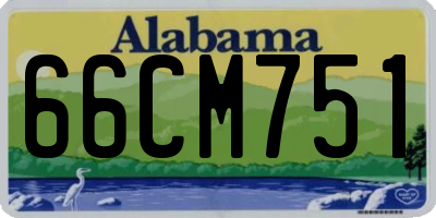 AL license plate 66CM751