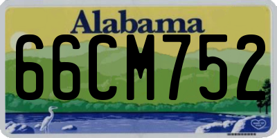 AL license plate 66CM752