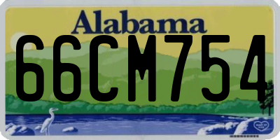 AL license plate 66CM754