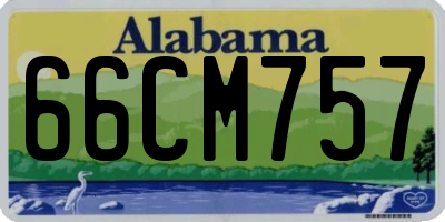 AL license plate 66CM757