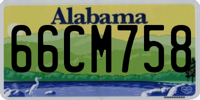 AL license plate 66CM758