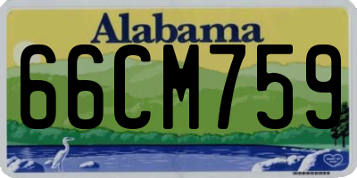 AL license plate 66CM759