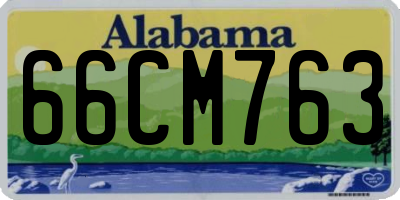 AL license plate 66CM763