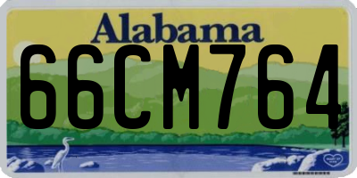 AL license plate 66CM764