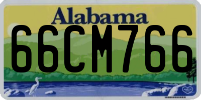 AL license plate 66CM766
