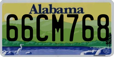 AL license plate 66CM768