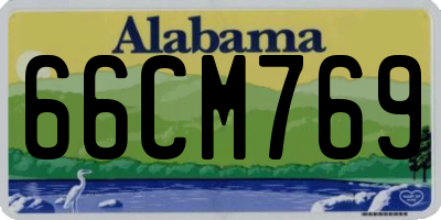 AL license plate 66CM769