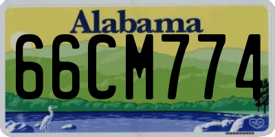 AL license plate 66CM774