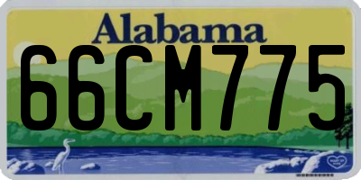 AL license plate 66CM775