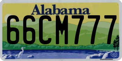 AL license plate 66CM777
