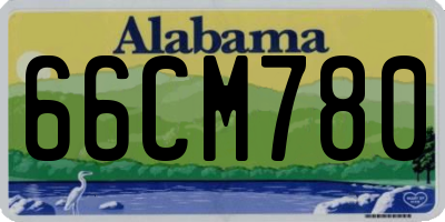 AL license plate 66CM780