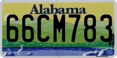 AL license plate 66CM783