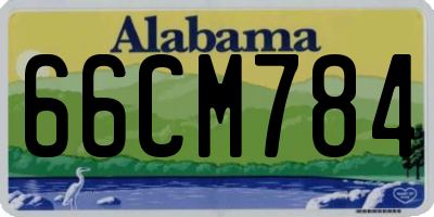 AL license plate 66CM784