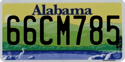 AL license plate 66CM785