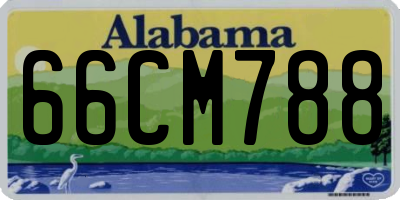 AL license plate 66CM788