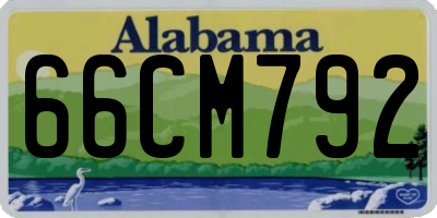 AL license plate 66CM792