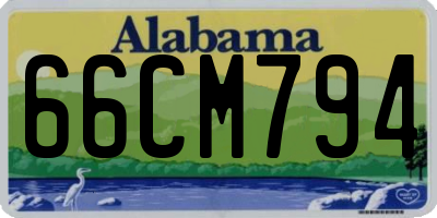 AL license plate 66CM794