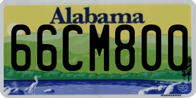 AL license plate 66CM800