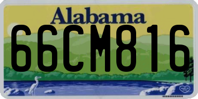 AL license plate 66CM816