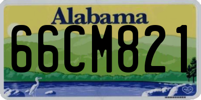 AL license plate 66CM821