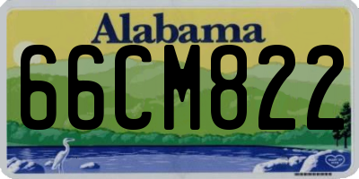 AL license plate 66CM822