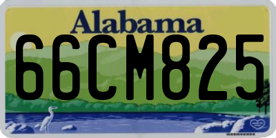 AL license plate 66CM825