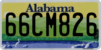 AL license plate 66CM826