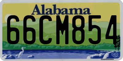 AL license plate 66CM854
