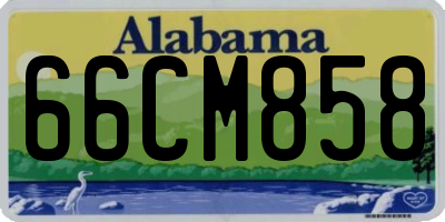 AL license plate 66CM858