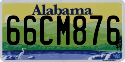 AL license plate 66CM876