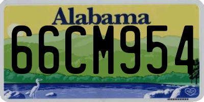 AL license plate 66CM954