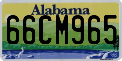 AL license plate 66CM965