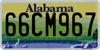 AL license plate 66CM967