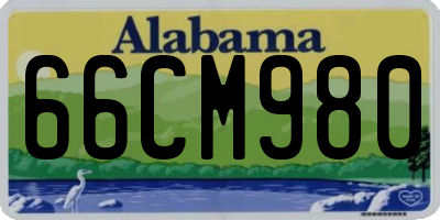 AL license plate 66CM980
