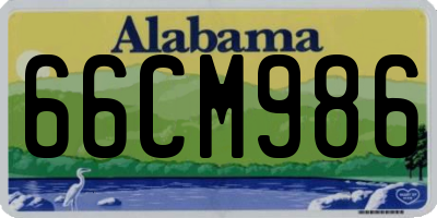 AL license plate 66CM986