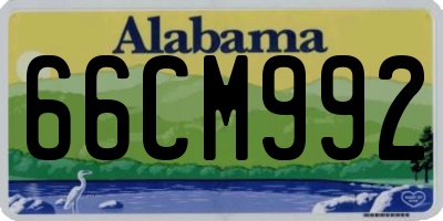 AL license plate 66CM992