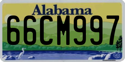 AL license plate 66CM997