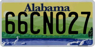 AL license plate 66CN027