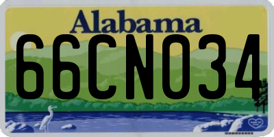 AL license plate 66CN034