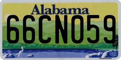 AL license plate 66CN059