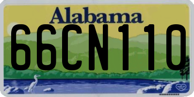 AL license plate 66CN110