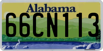 AL license plate 66CN113