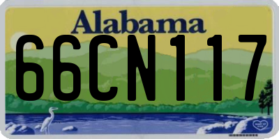 AL license plate 66CN117