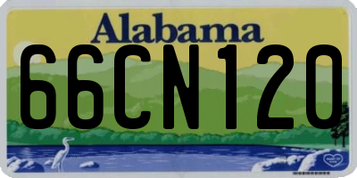 AL license plate 66CN120